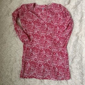 Red/white printed  Lightweight cotton tunic